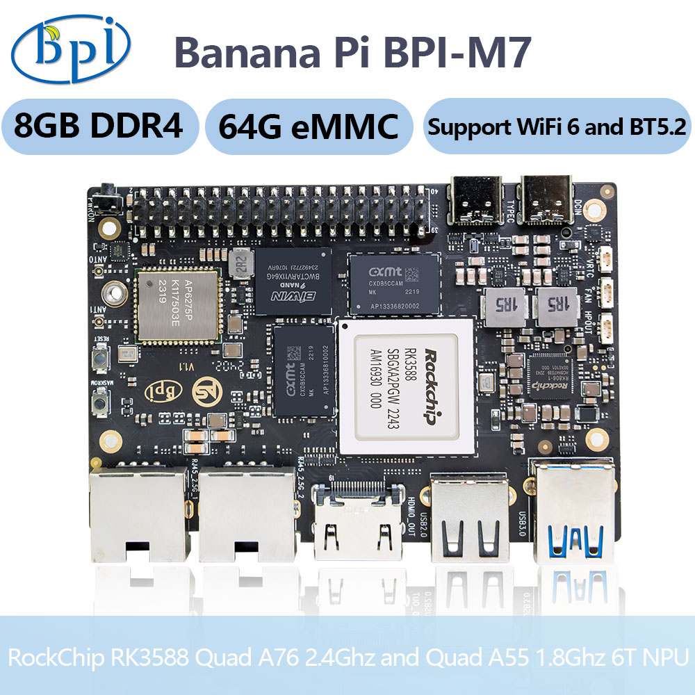 Banana Pi BPI-M7 RockChip RK35 - đánh giá và giá Banana Pi Bpi M7 Rk3588